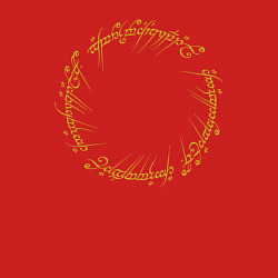 Свитшот хлопковый мужской Руны единого кольца Властелин колец, цвет: красный — фото 2