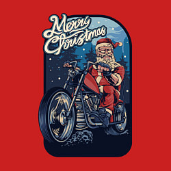 Свитшот хлопковый мужской Santa Biker, цвет: красный — фото 2