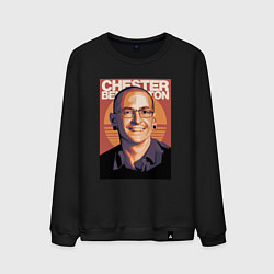 Свитшот хлопковый мужской Chester из Linkin park, цвет: черный