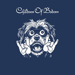 Свитшот хлопковый мужской Children of Bodom rock dog, цвет: тёмно-синий — фото 2