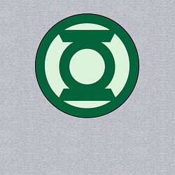Свитшот хлопковый мужской Green lantern logo, цвет: меланж — фото 2