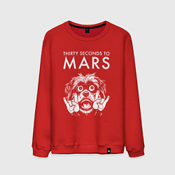 Свитшот хлопковый мужской Thirty Seconds to Mars rock dog, цвет: красный