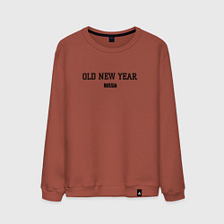 Свитшот хлопковый мужской Old new year, цвет: кирпичный