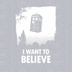 Свитшот хлопковый мужской Tardis believe, цвет: меланж — фото 2