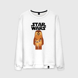 Свитшот хлопковый мужской Чубакка - Звездные войны, цвет: белый