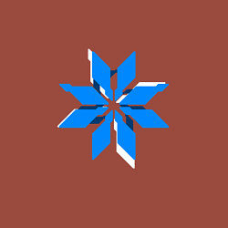 Свитшот хлопковый мужской Сине-белая киберпанк звезда, цвет: кирпичный — фото 2