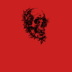 Свитшот хлопковый мужской Череп с кленовыми листьями, цвет: красный — фото 2