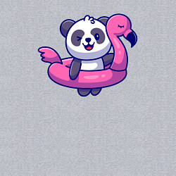 Свитшот хлопковый мужской Панда и фламинго, цвет: меланж — фото 2