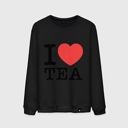 Свитшот хлопковый мужской I love tea, цвет: черный