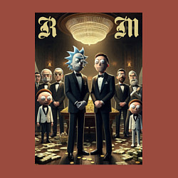 Свитшот хлопковый мужской Rick and Morty - mafia, цвет: кирпичный — фото 2