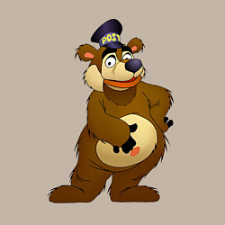 Свитшот хлопковый мужской Мишка-почтальон, цвет: миндальный — фото 2