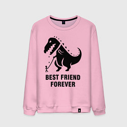 Свитшот хлопковый мужской Godzilla best friend, цвет: светло-розовый