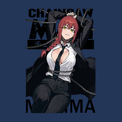 Свитшот хлопковый мужской Chainsaw Man - Makima, цвет: тёмно-синий — фото 2