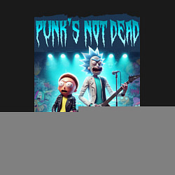 Свитшот хлопковый мужской Punks not dead - Rick and Morty play rock, цвет: черный — фото 2