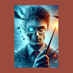 Свитшот хлопковый мужской Harry Potter - wizard with magic stick, цвет: кирпичный — фото 2