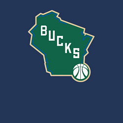 Свитшот хлопковый мужской Bucks team, цвет: тёмно-синий — фото 2