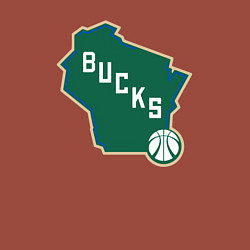 Свитшот хлопковый мужской Bucks team, цвет: кирпичный — фото 2