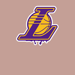 Свитшот хлопковый мужской Lakers team, цвет: пыльно-розовый — фото 2