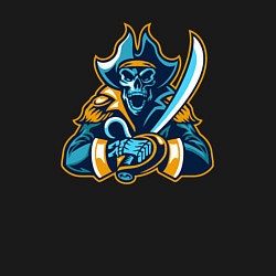 Свитшот хлопковый мужской Пират с саблей, цвет: черный — фото 2