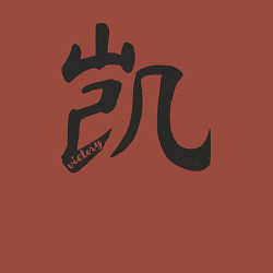 Свитшот хлопковый мужской Иероглиф победа, цвет: кирпичный — фото 2