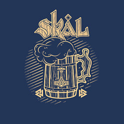 Свитшот хлопковый мужской Скёль - пивная кружка воина с символикой, цвет: тёмно-синий — фото 2