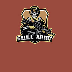 Свитшот хлопковый мужской Skull army, цвет: кирпичный — фото 2