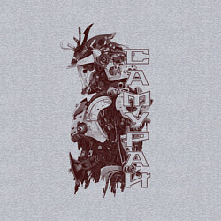 Свитшот хлопковый мужской Кибернетический самурай, цвет: меланж — фото 2