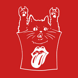 Свитшот хлопковый мужской Rolling Stones - cat rock, цвет: красный — фото 2