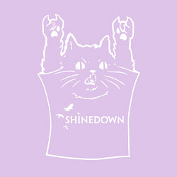 Свитшот хлопковый мужской Shinedown - cat rock, цвет: лаванда — фото 2