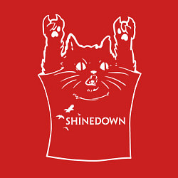 Свитшот хлопковый мужской Shinedown - cat rock, цвет: красный — фото 2