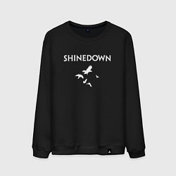 Свитшот хлопковый мужской Shinedown - logo, цвет: черный