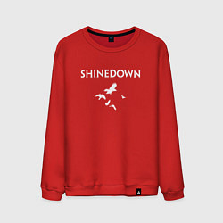 Свитшот хлопковый мужской Shinedown - logo, цвет: красный