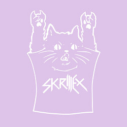 Свитшот хлопковый мужской Skrillex - cat rock, цвет: лаванда — фото 2