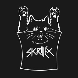 Свитшот хлопковый мужской Skrillex - cat rock, цвет: черный — фото 2