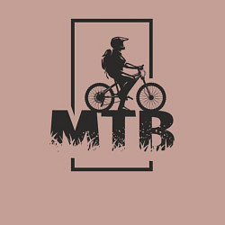 Свитшот хлопковый мужской Горный велосипед, цвет: пыльно-розовый — фото 2