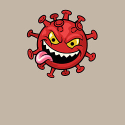 Свитшот хлопковый мужской Забавный вирус, цвет: миндальный — фото 2