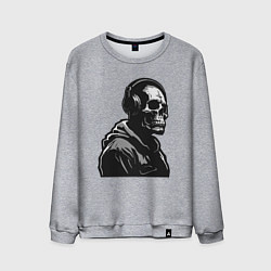 Свитшот хлопковый мужской Skeletor music, цвет: меланж