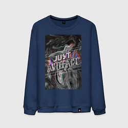 Свитшот хлопковый мужской Just Artefact, цвет: тёмно-синий