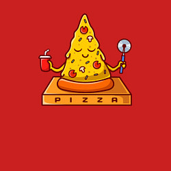 Свитшот хлопковый мужской Pizza yoga, цвет: красный — фото 2