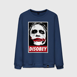 Свитшот хлопковый мужской Джокер - не подчиняйся, цвет: тёмно-синий