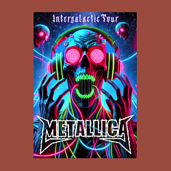 Свитшот хлопковый мужской Metallica - playbill of the intergalactic tour, цвет: кирпичный — фото 2