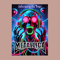 Свитшот хлопковый мужской Metallica - playbill of the intergalactic tour, цвет: пыльно-розовый — фото 2