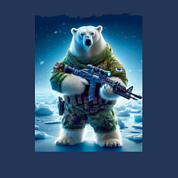 Свитшот хлопковый мужской Polar bear - special forces, цвет: тёмно-синий — фото 2