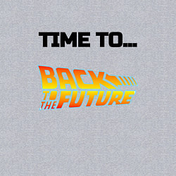 Свитшот хлопковый мужской Time to back to the future, цвет: меланж — фото 2