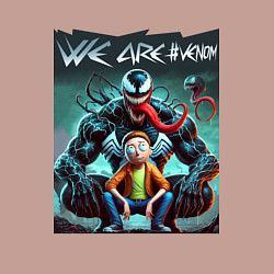 Свитшот хлопковый мужской Веном присматривается к Морти - нейроарт фантазия, цвет: пыльно-розовый — фото 2