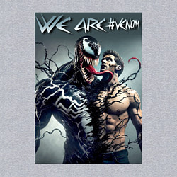 Свитшот хлопковый мужской Eddie and Venom - ai art fantasy, цвет: меланж — фото 2