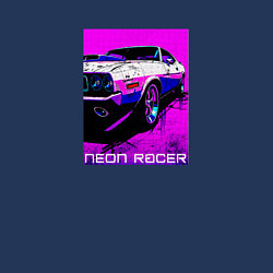 Свитшот хлопковый мужской Neon racer, цвет: тёмно-синий — фото 2