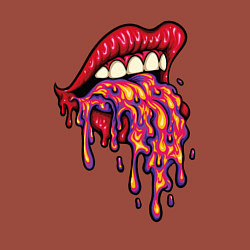 Свитшот хлопковый мужской Crazy lips, цвет: кирпичный — фото 2