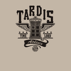 Свитшот хлопковый мужской Tardis time lord, цвет: миндальный — фото 2