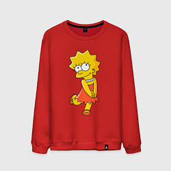 Свитшот хлопковый мужской Lisa Simpson, цвет: красный